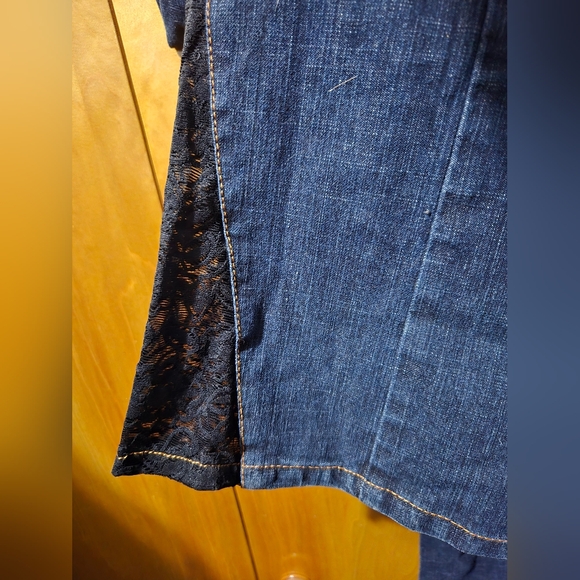 Assymetrical one shoulder jumpsuit size 9/10 Fubu denim - Picture 9 of 15